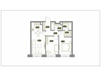 Планировка 3-комнатной квартиры, 68,4 м2