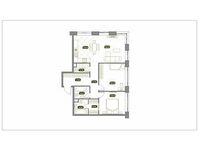 Планировка 3-комнатной квартиры, 92,3 м2