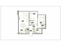 Планировка 3-комнатной квартиры, 81 м2