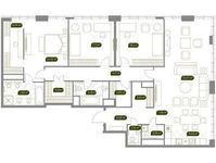 Планировка 4-комнатной квартиры, 170,13 м2