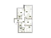 Планировка 4-комнатной квартиры, 97 м2