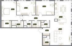 Планировка 4-комнатной квартиры, 180,52 м2