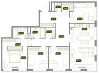 Планировка 5-комнатной квартиры, 136,1 м2