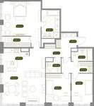 Планировка 4-комнатной квартиры, 149 м2