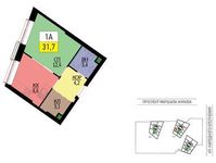Планировка 1-комнатной квартиры, 30,5 м2
