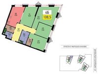 Планировка 4-комнатной квартиры, 94,3 м2