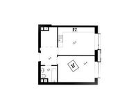 Планировка 1-комнатной квартиры, 42,7 м2