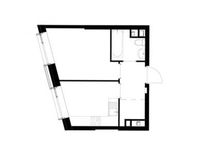 Планировка 1-комнатной квартиры, 29,9 м2