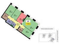Планировка 5-комнатной квартиры, 121,3 м2