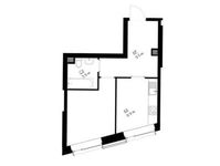 Планировка 1-комнатной квартиры, 33,6 м2