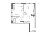 Планировка 1-комнатной квартиры, 62,27 м2