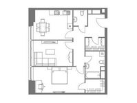 Планировка 2-комнатной квартиры, 75,81 м2