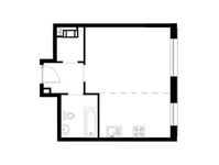 Планировка 1-комнатной квартиры, 35,6 м2