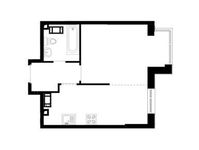 Планировка 1-комнатной квартиры, 35,7 м2