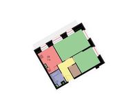Планировка 2-комнатной квартиры, 55,1 м2