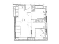 Планировка 2-комнатной квартиры, 41,5 м2