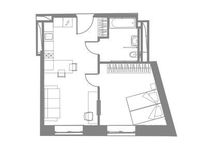 Планировка 2-комнатной квартиры, 41,52 м2