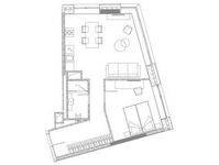 Планировка 2-комнатной квартиры, 51,53 м2