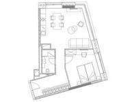 Планировка 2-комнатной квартиры, 51,52 м2
