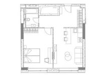 Планировка 2-комнатной квартиры, 52,84 м2