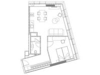 Планировка 2-комнатной квартиры, 51,15 м2