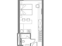 Планировка квартиры студии, 27,85 м2