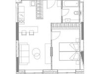 Планировка 2-комнатной квартиры, 41,33 м2