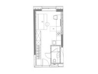 Планировка квартиры студии, 20,92 м2