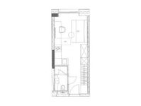 Планировка квартиры студии, 20,76 м2