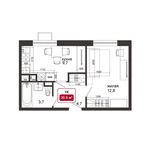 Планировка 1-комнатной квартиры, 30 м2