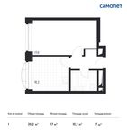 Планировка 1-комнатной квартиры, 35,2 м2