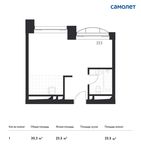 Планировка квартиры студии, 30,3 м2