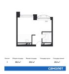 Планировка квартиры студии, 30,3 м2