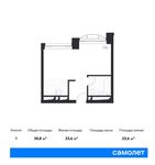 Планировка квартиры студии, 30,8 м2