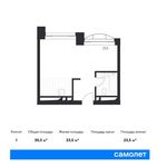 Планировка квартиры студии, 30,3 м2