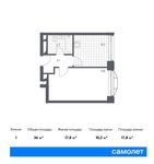 Планировка 1-комнатной квартиры, 36 м2