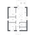 Планировка квартиры студии, 60 м2