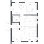 Планировка квартиры студии, 85,5 м2