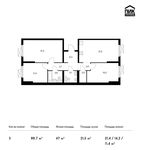 Планировка 3-комнатной квартиры, 88,7 м2