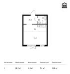 Планировка квартиры студии, 28,9 м2