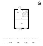 Планировка квартиры студии, 27 м2