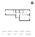 Планировка 2-комнатной квартиры, 68,2 м2
