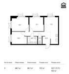Планировка 3-комнатной квартиры, 68,7 м2