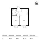 Планировка 1-комнатной квартиры, 36,1 м2