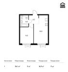 Планировка 1-комнатной квартиры, 36,1 м2
