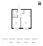 Планировка 1-комнатной квартиры, 37,8 м2