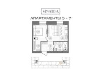 Планировка 2-комнатной квартиры, 39,2 м2