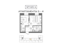 Планировка 2-комнатной квартиры, 37,9 м2