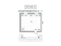 Планировка 1-комнатной квартиры, 36,8 м2