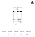 Планировка квартиры студии, 28,6 м2